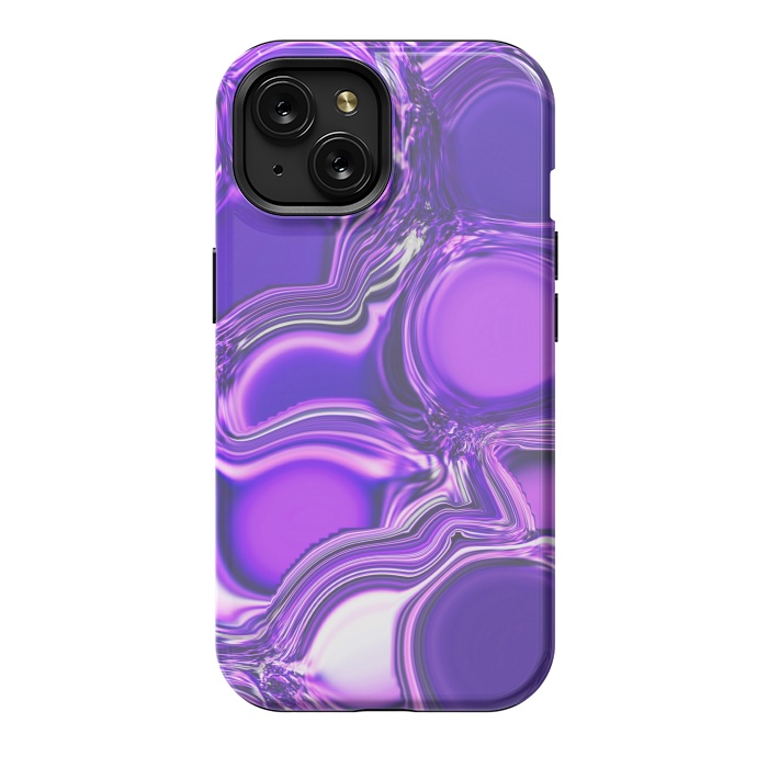 iPhone 15 StrongFit Purple Bubbles by Martina
