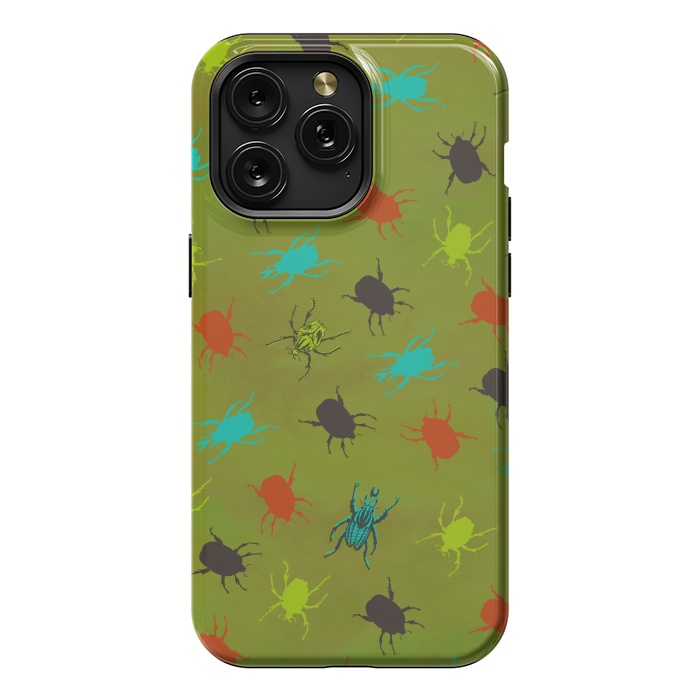 iPhone 15 Pro Max StrongFit Beetles & Bugs by Lotti Brown