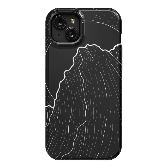 iPhone 15 Plus StrongFit A dark mountain wave by Steve Wade (Swade)