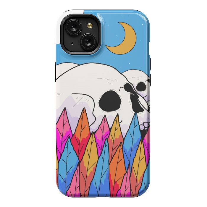 iPhone 15 Plus StrongFit Skulls behind a forest by Steve Wade (Swade)