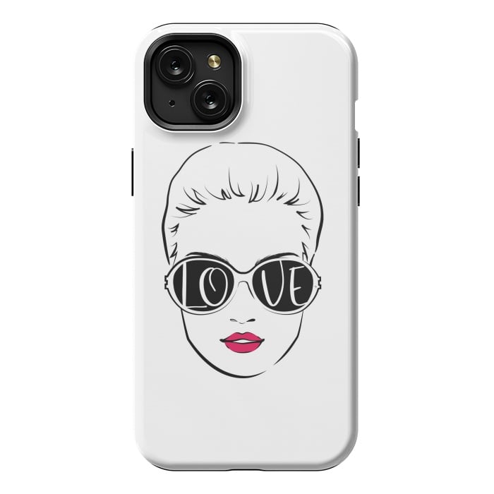 iPhone 15 Plus StrongFit Love Sunglasses by Martina