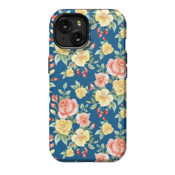iPhone 15 StrongFit Pink and yellow roses  by Winston