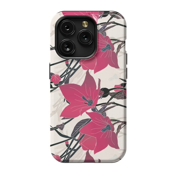 iPhone 15 Pro StrongFit Red flowers 2 by Winston