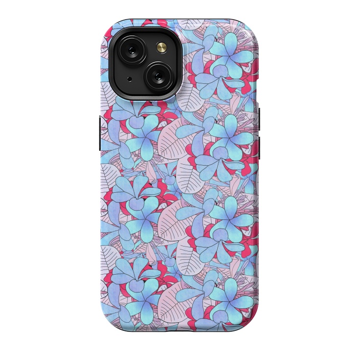iPhone 15 StrongFit Red and blue flowers  by Winston