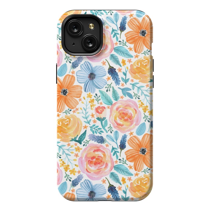 iPhone 15 Plus StrongFit Bold Blooms by Tangerine-Tane