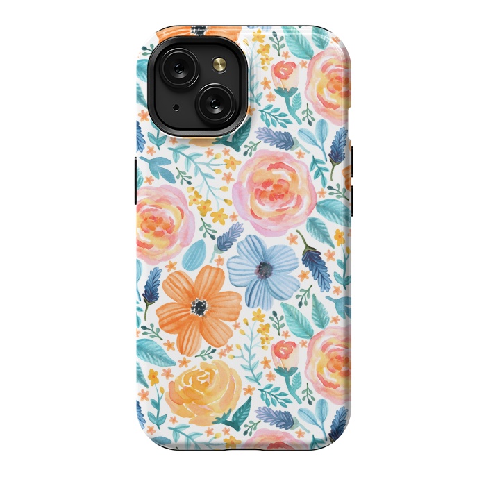 iPhone 15 StrongFit Bold Blooms by Tangerine-Tane