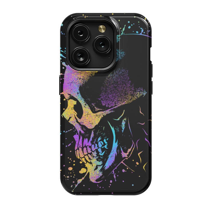 iPhone 15 Pro StrongFit Skull Colorful Artistic by Alberto