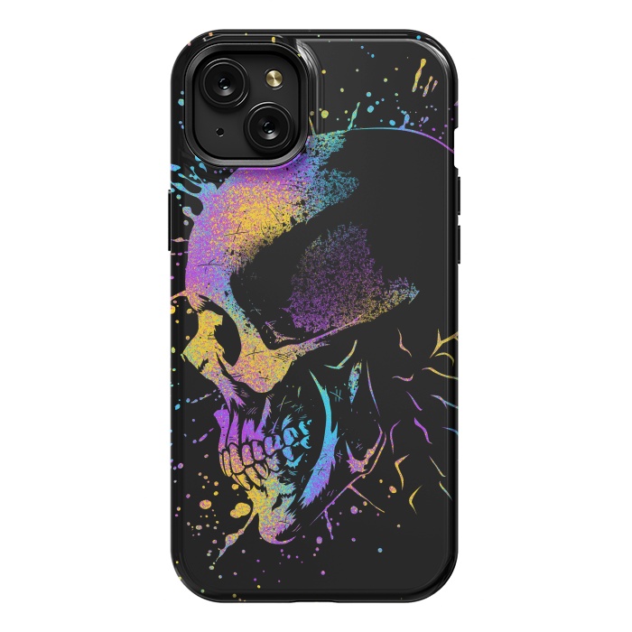 iPhone 15 Plus StrongFit Skull Colorful Artistic by Alberto