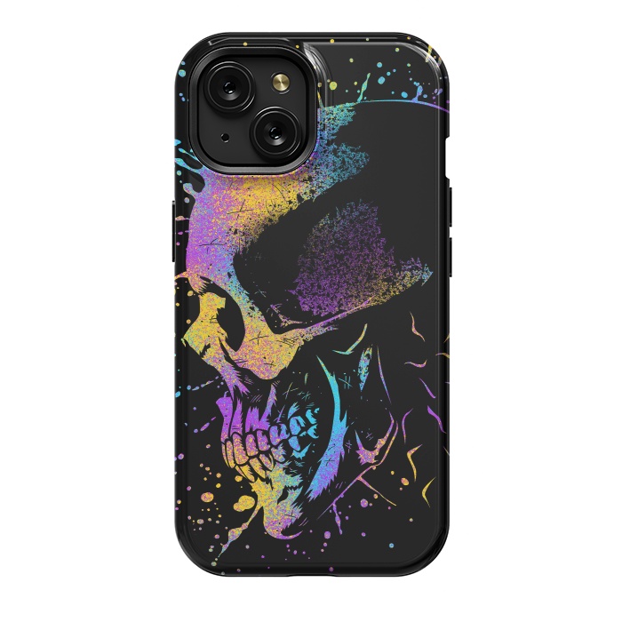 iPhone 15 StrongFit Skull Colorful Artistic by Alberto