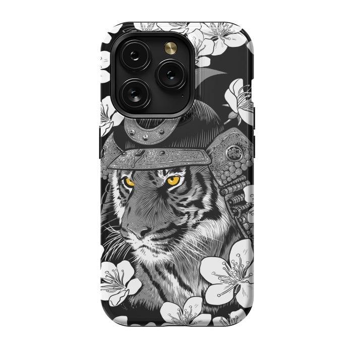 iPhone 15 Pro StrongFit Samurai Tiger cherry tree by Alberto