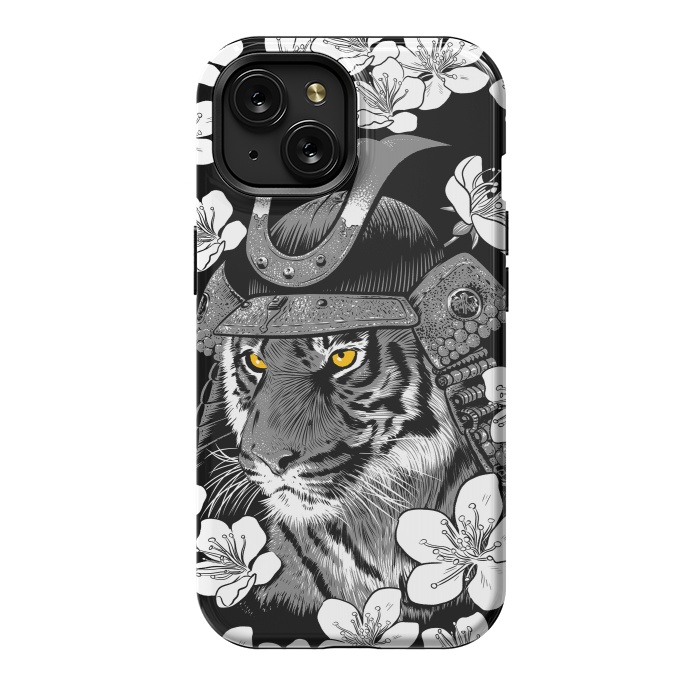 iPhone 15 StrongFit Samurai Tiger cherry tree by Alberto