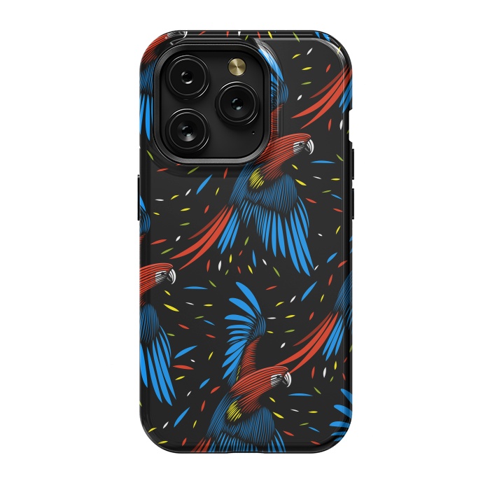 iPhone 15 Pro StrongFit Tribal Macaw by Alberto
