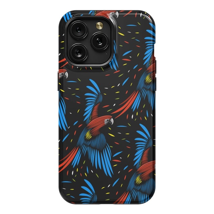 iPhone 15 Pro Max StrongFit Tribal Macaw by Alberto