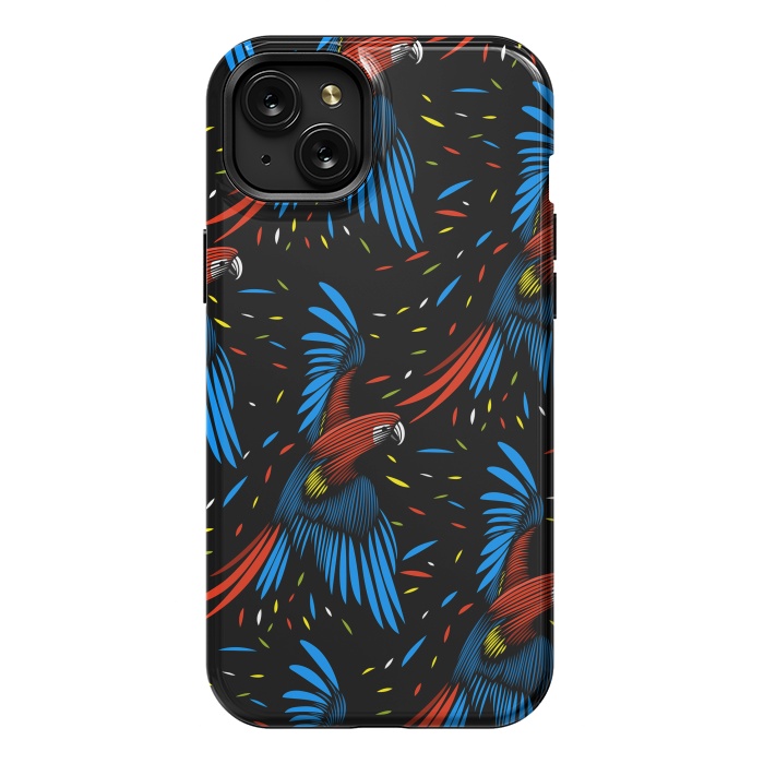 iPhone 15 Plus StrongFit Tribal Macaw by Alberto