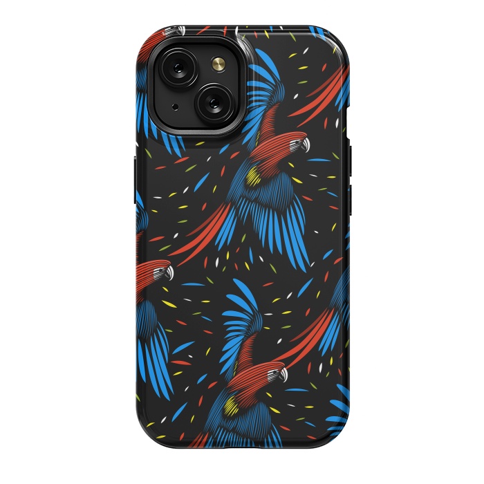 iPhone 15 StrongFit Tribal Macaw by Alberto