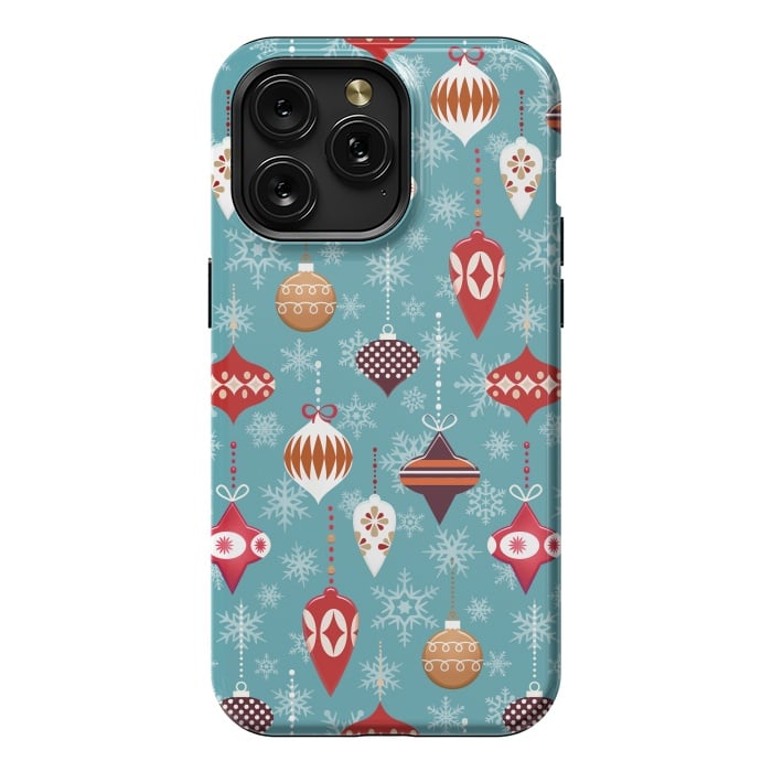 iPhone 15 Pro Max StrongFit Colorful decorated Christmas ornaments by Oana 
