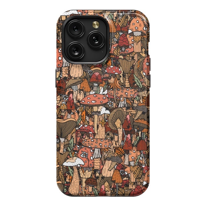 iPhone 15 Pro Max StrongFit Autumnal Mushrooms by Steve Wade (Swade)