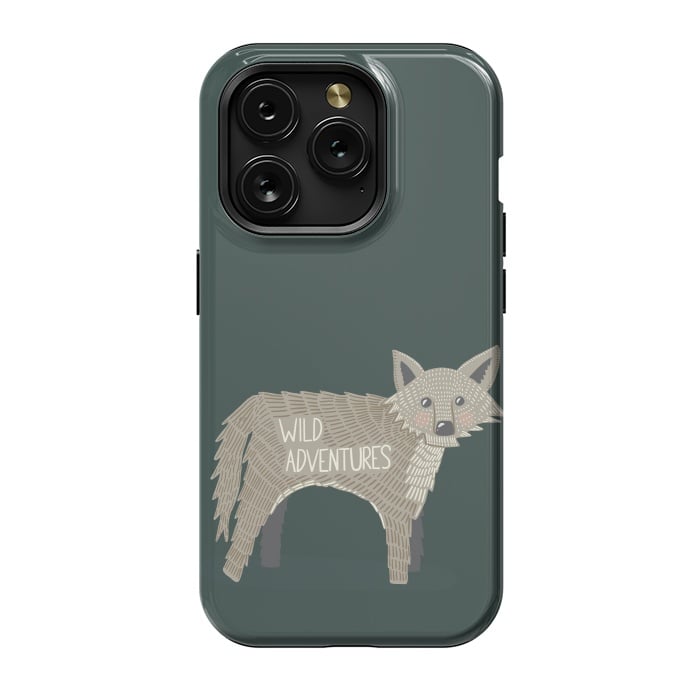 iPhone 15 Pro StrongFit Wild Adventures Wolf  by Edith May