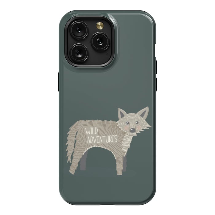 iPhone 15 Pro Max StrongFit Wild Adventures Wolf  by Edith May