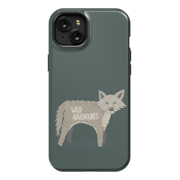 iPhone 15 Plus StrongFit Wild Adventures Wolf  by Edith May
