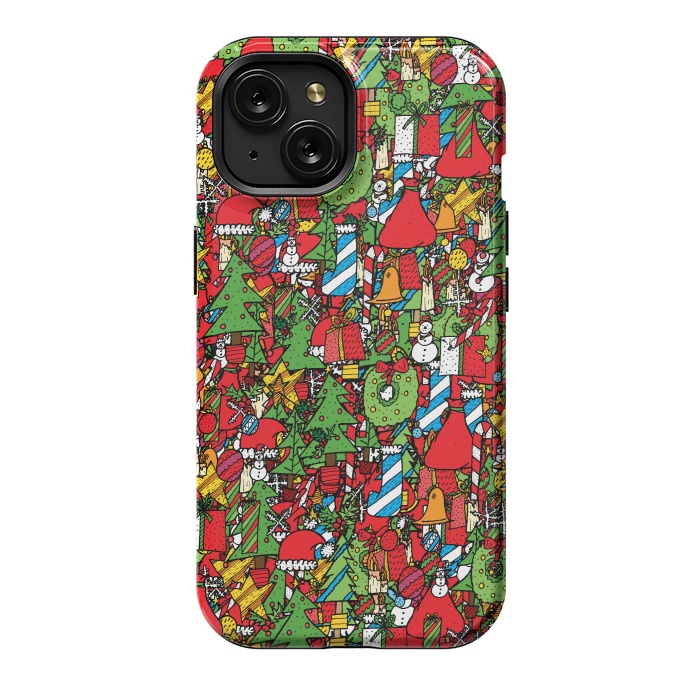 iPhone 15 StrongFit The festive pattern by Steve Wade (Swade)