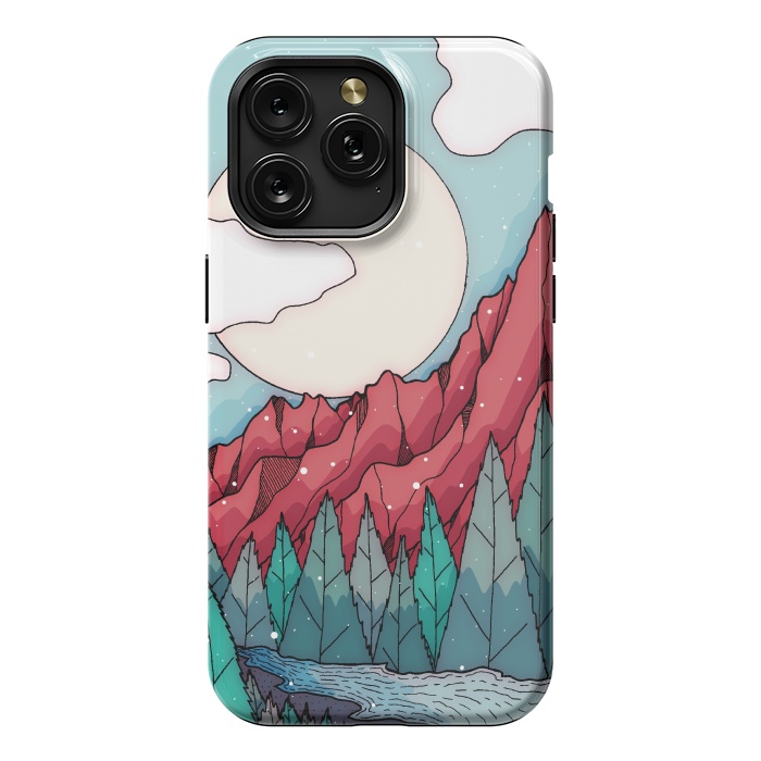 iPhone 15 Pro Max StrongFit The red winter mountain river by Steve Wade (Swade)