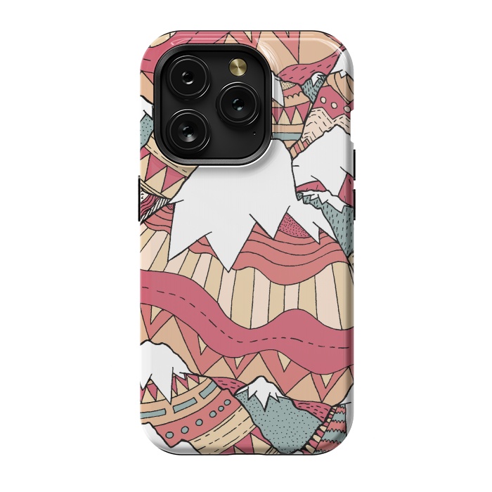 iPhone 15 Pro StrongFit Winter Aztec mountains  by Steve Wade (Swade)