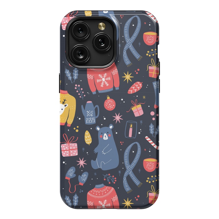 iPhone 15 Pro Max StrongFit Christmas pattern dark by Jelena Obradovic