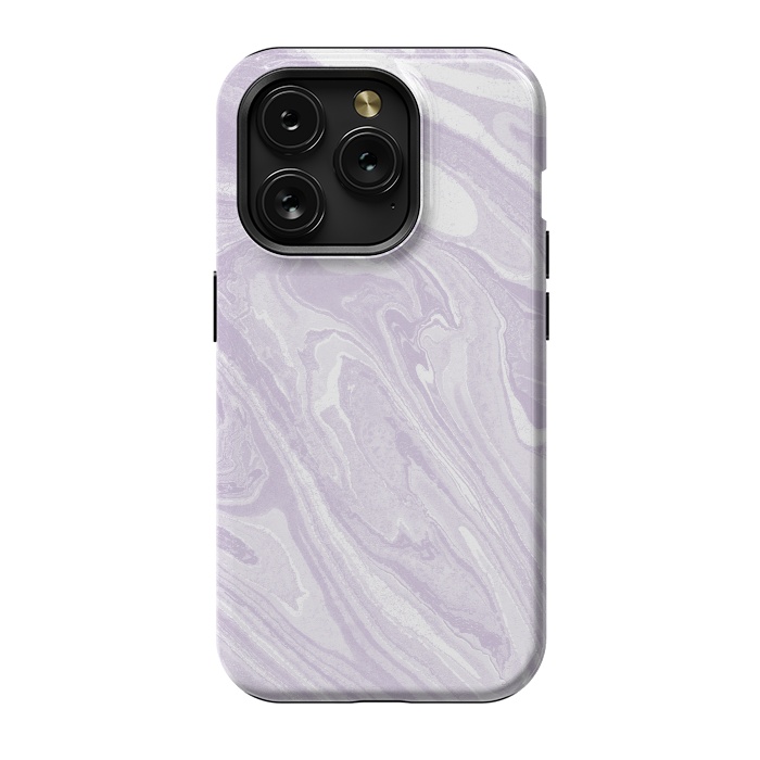 iPhone 15 Pro StrongFit Pastel Purple lavender liquid marble by Oana 