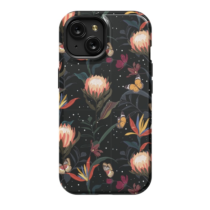 iPhone 15 StrongFit copper floral pattern by MALLIKA