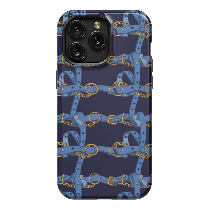 iPhone 15 Pro Max StrongFit blue chain love by MALLIKA