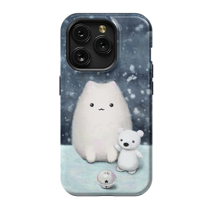 iPhone 15 Pro StrongFit Winter cat by Laura Nagel