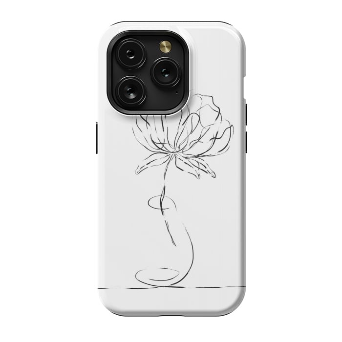 iPhone 15 Pro StrongFit Black Bloom by Martina