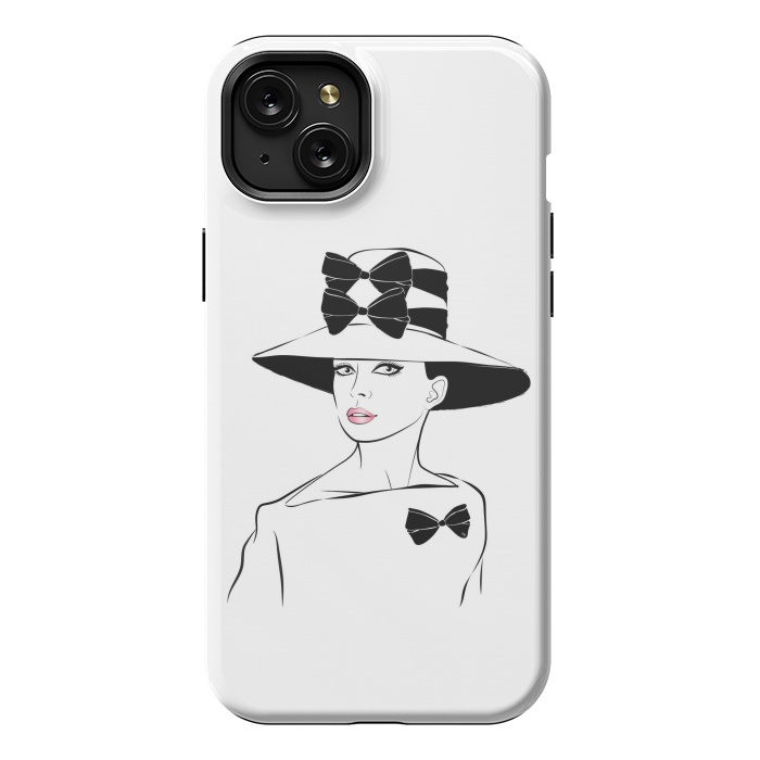 iPhone 15 Plus StrongFit Elegant Lady Audrey by Martina