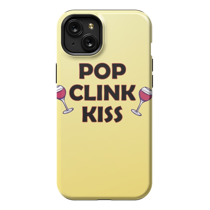 iPhone 15 Plus StrongFit pop clink kiss by MALLIKA