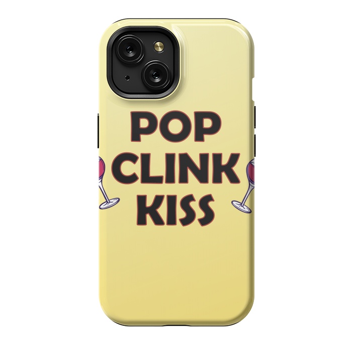 iPhone 15 StrongFit pop clink kiss by MALLIKA