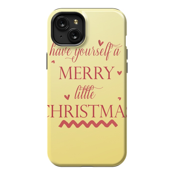 iPhone 15 Plus StrongFit merry little christmas by MALLIKA