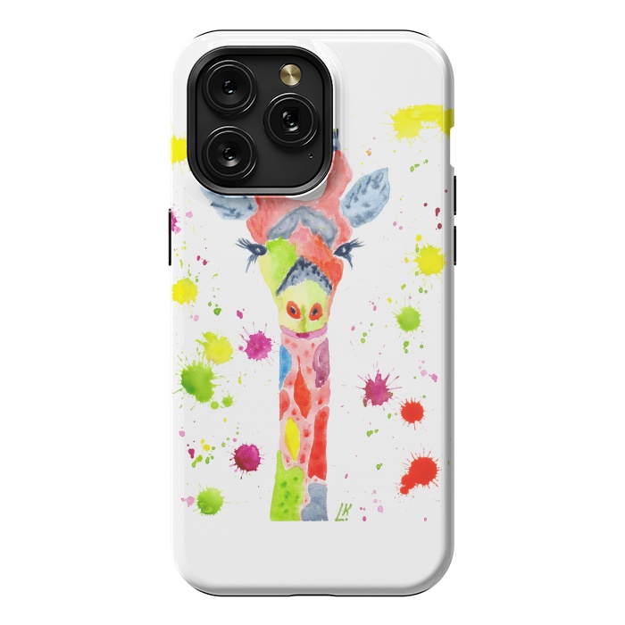iPhone 15 Pro Max StrongFit Giraffe watercolor 2 by ArtKingdom7