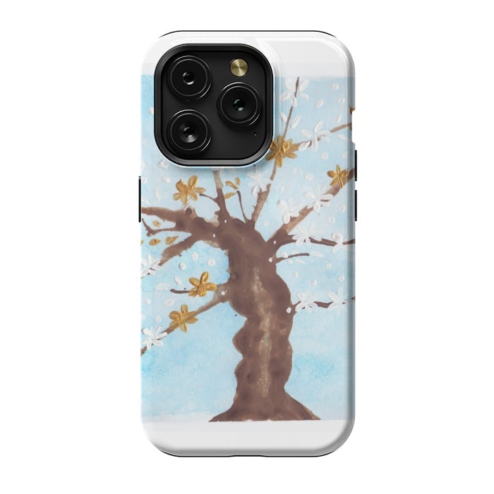 iPhone 15 Pro StrongFit Tree of life painting watercolor by ArtKingdom7