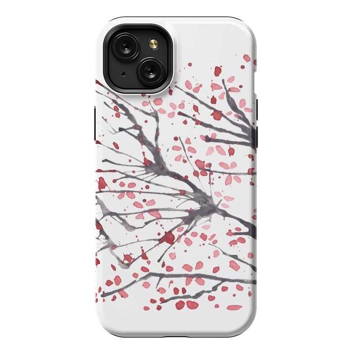 iPhone 15 Plus StrongFit Sakura watercolor 1 by ArtKingdom7