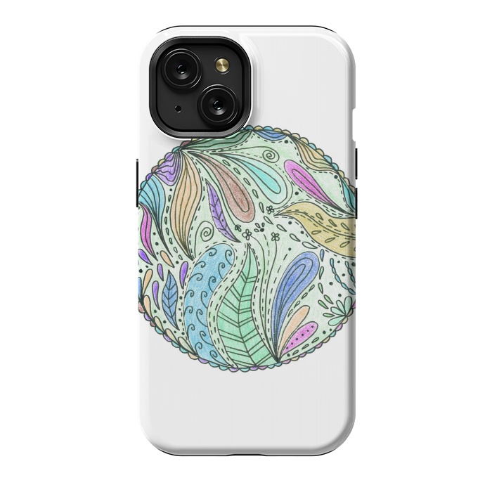 iPhone 15 StrongFit Floral mandala 5 by ArtKingdom7