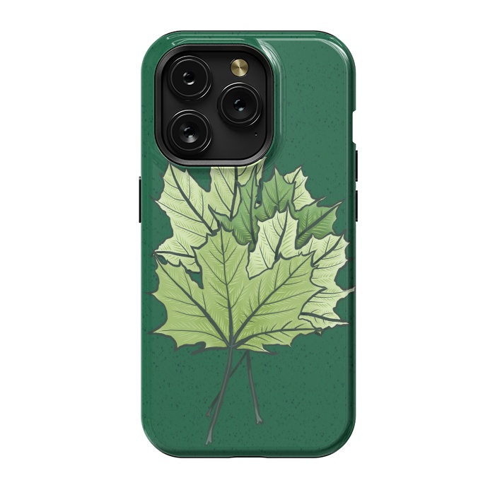 iPhone 15 Pro StrongFit Green Maple Leaves In Spring by Boriana Giormova