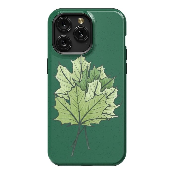 iPhone 15 Pro Max StrongFit Green Maple Leaves In Spring by Boriana Giormova