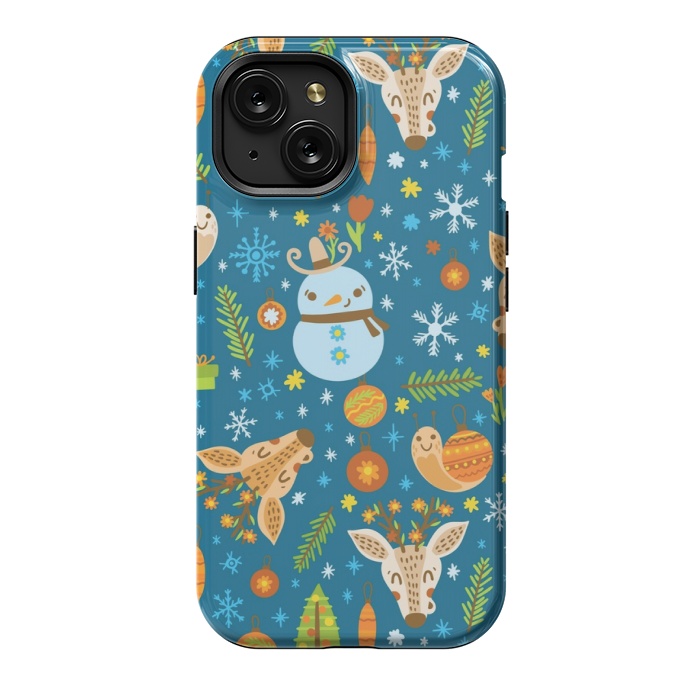 iPhone 15 StrongFit snowman is love by MALLIKA