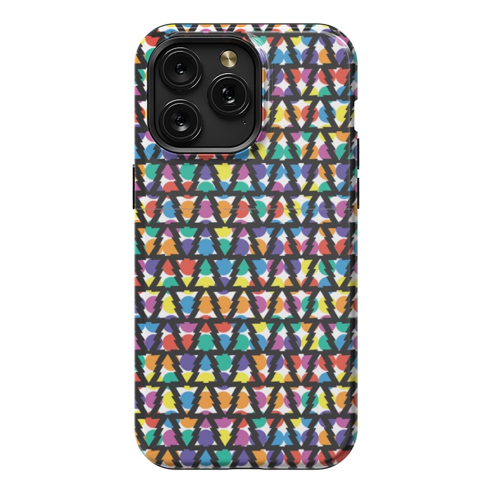 iPhone 15 Pro Max StrongFit multi color christmas tree pattern by MALLIKA