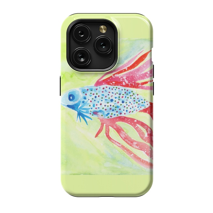iPhone 15 Pro StrongFit Betta fish watercolor by ArtKingdom7