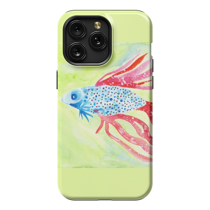 iPhone 15 Pro Max StrongFit Betta fish watercolor by ArtKingdom7