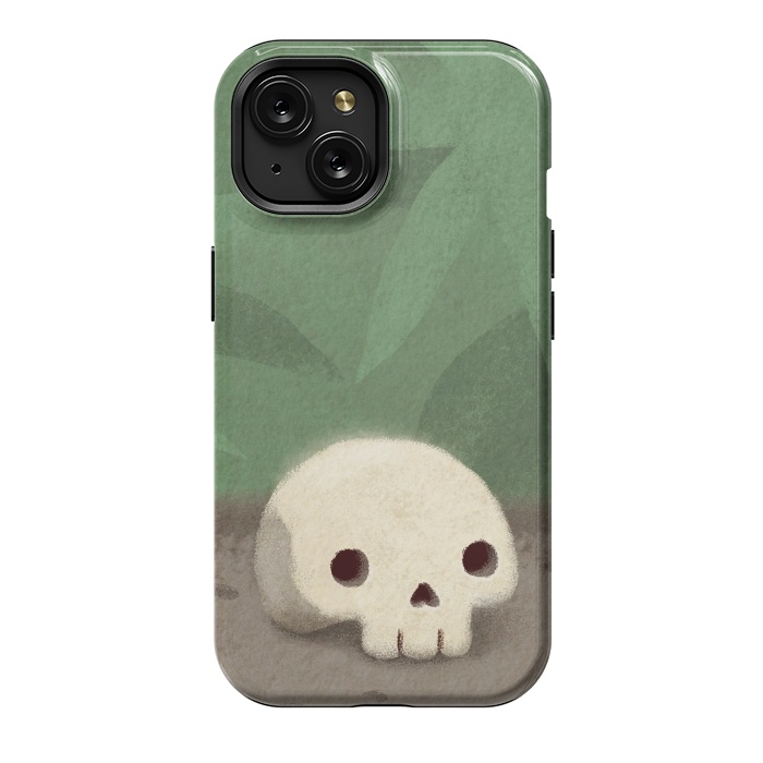 iPhone 15 StrongFit Jungle skull by Laura Nagel