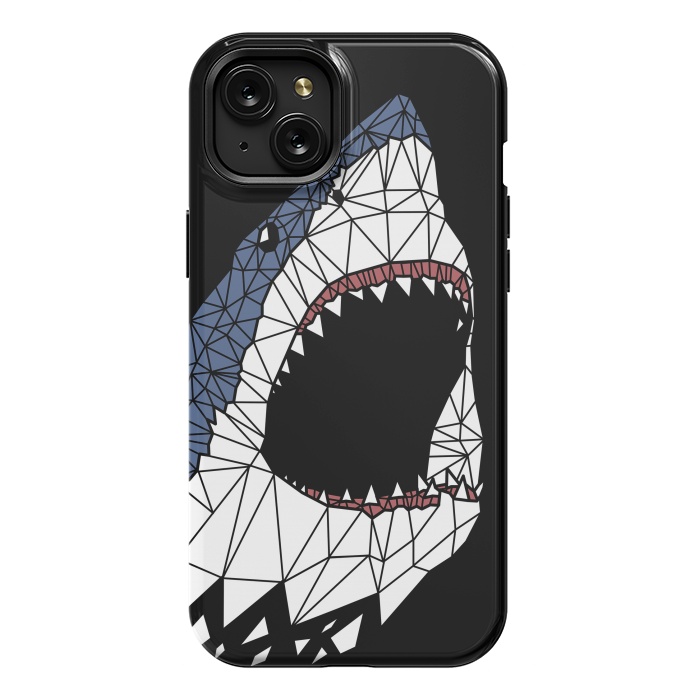 iPhone 15 Plus StrongFit Geometric Shark by Alberto