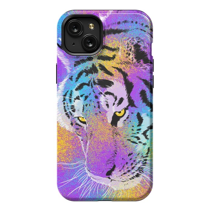 iPhone 15 Plus StrongFit Colorful Tiger by Alberto